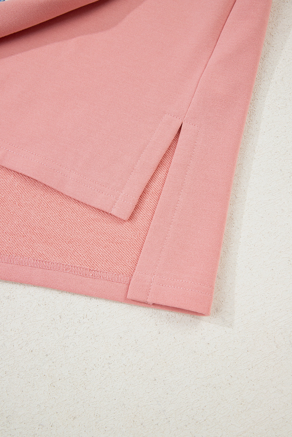 Wisteria Flower Applique Patchwork Drop Sleeve Pullover Sweatshirt