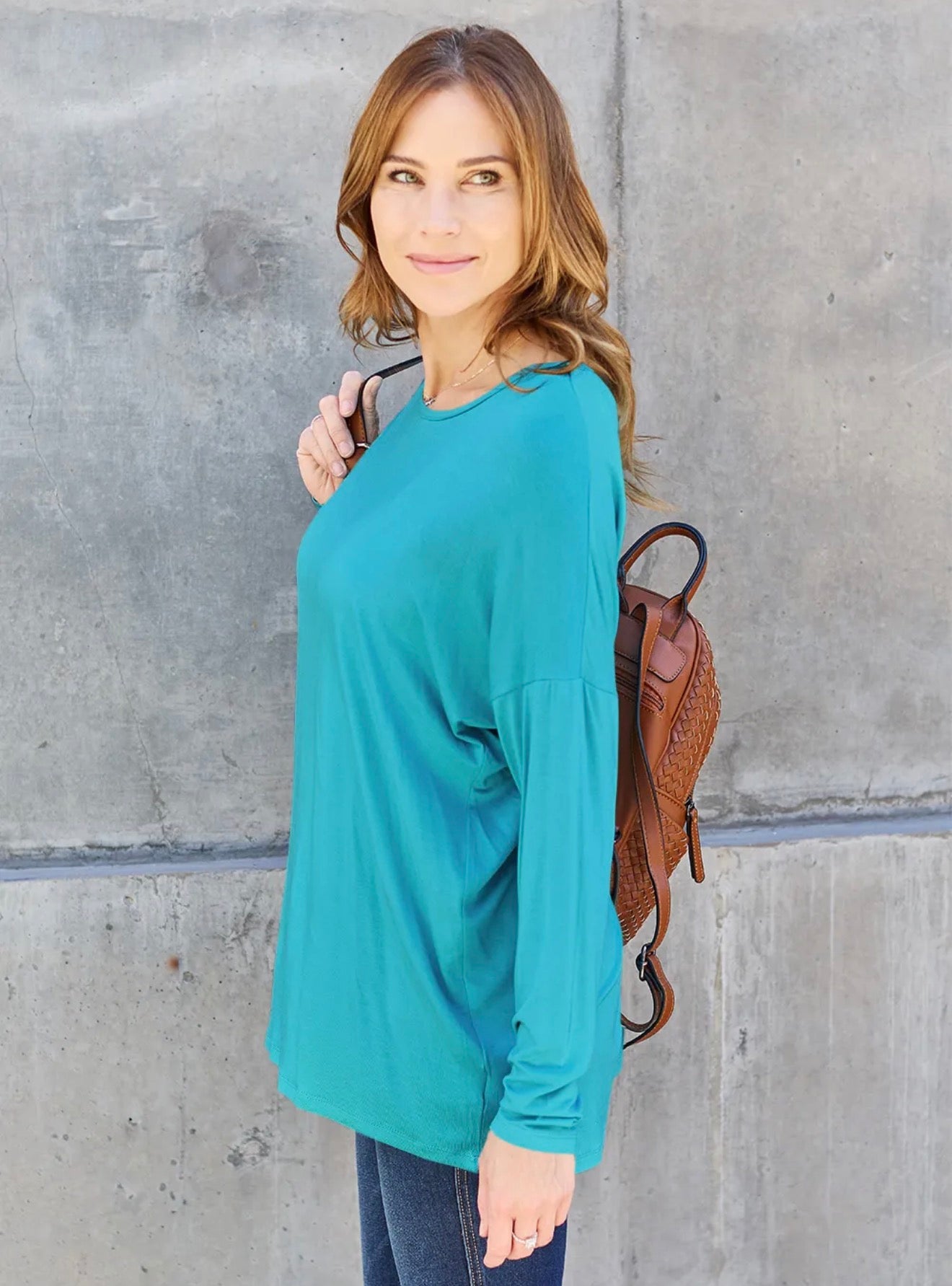 Basic Bae Round Neck Drop Sleeve Tee