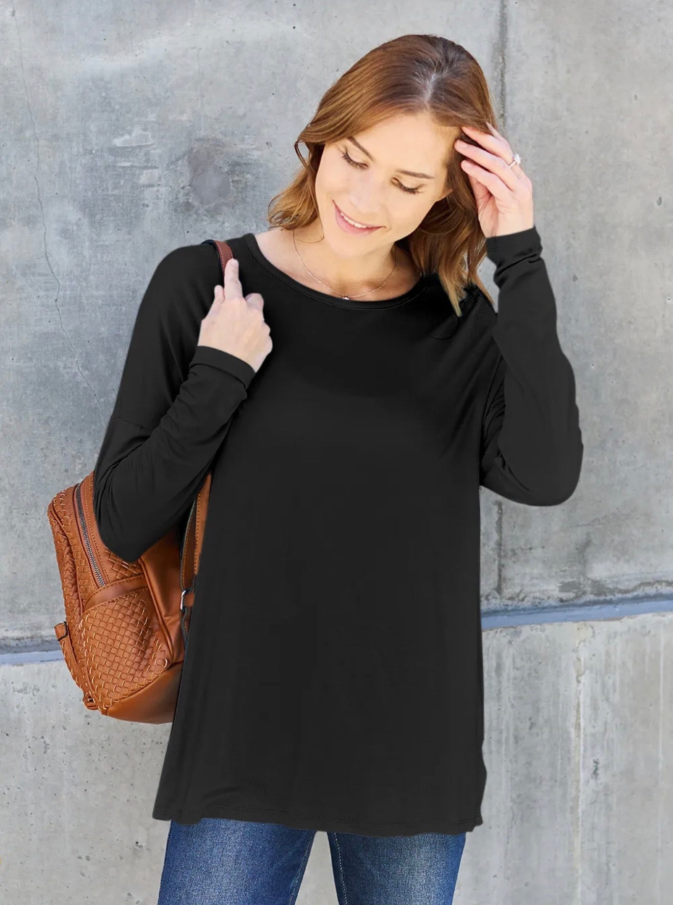 Basic Bae Round Neck Drop Sleeve Tee