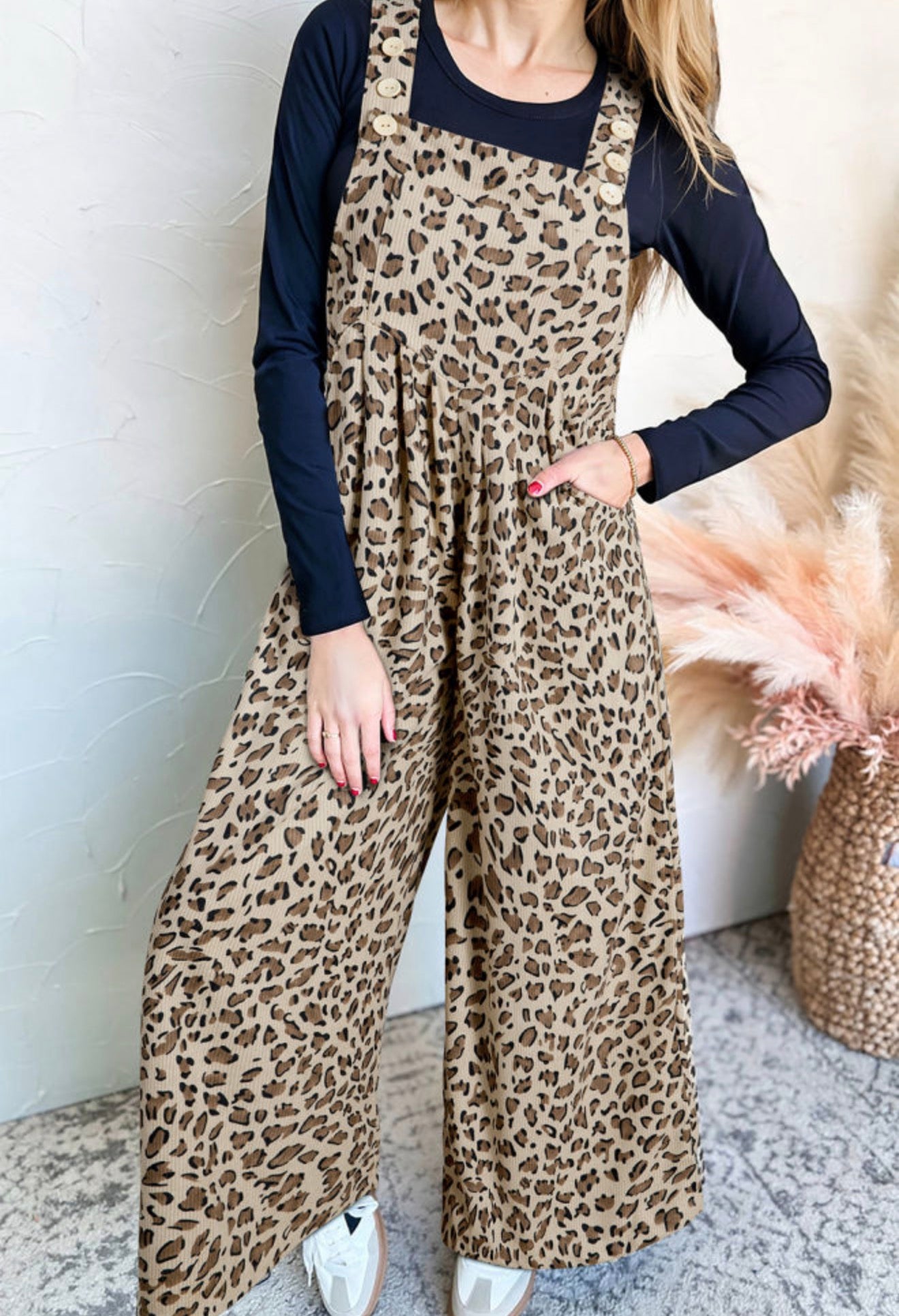 PREORDER: Cozy and Comfy Leopard Overalls
