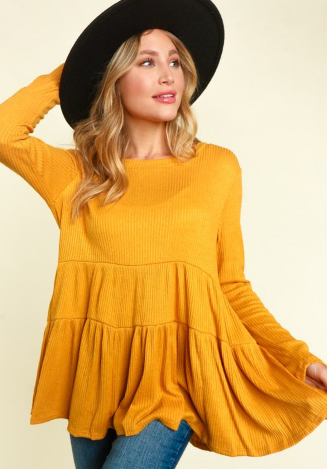 Butterscotch Babydoll Top